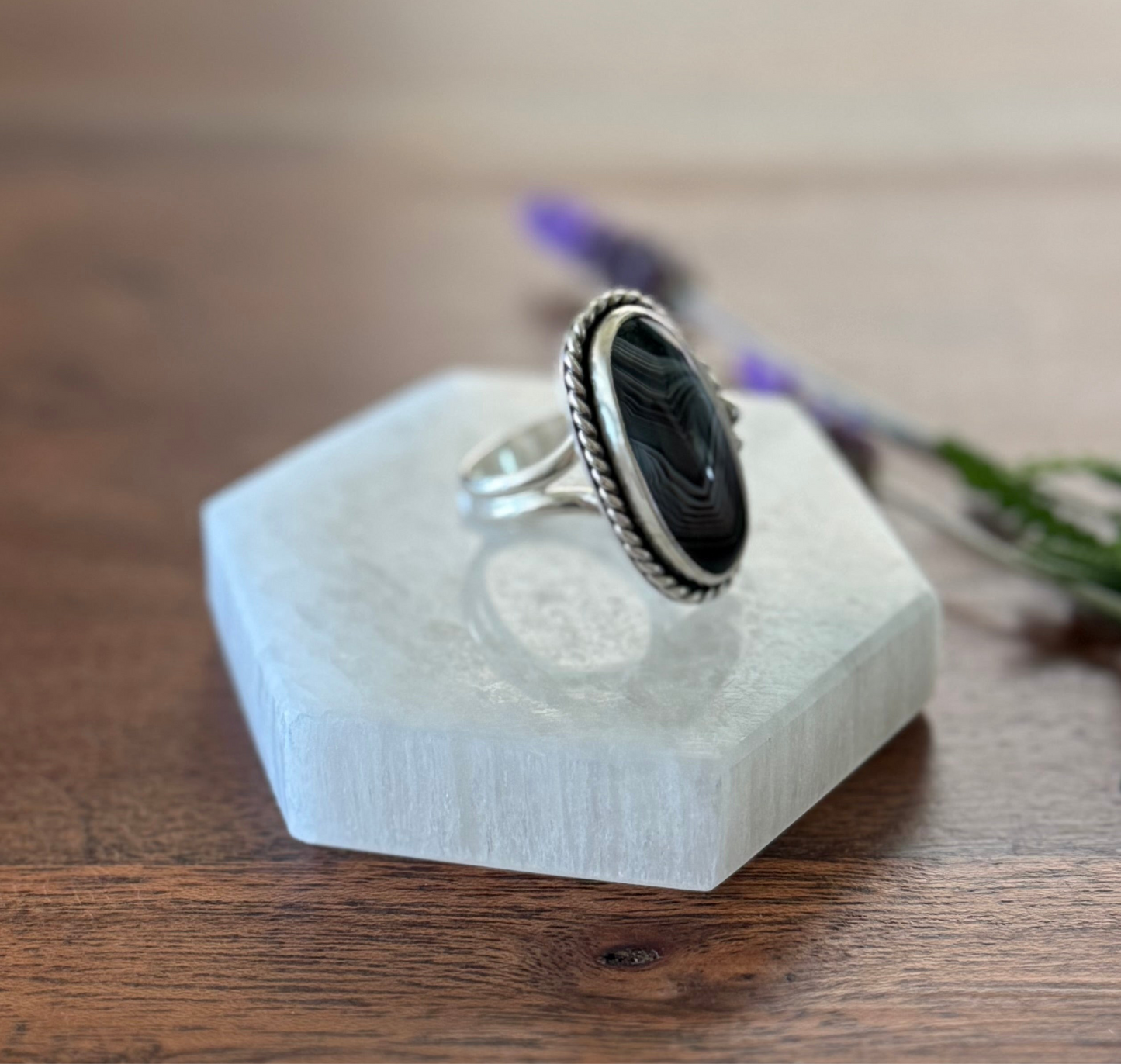 Botswana Agate Ring | Size 9