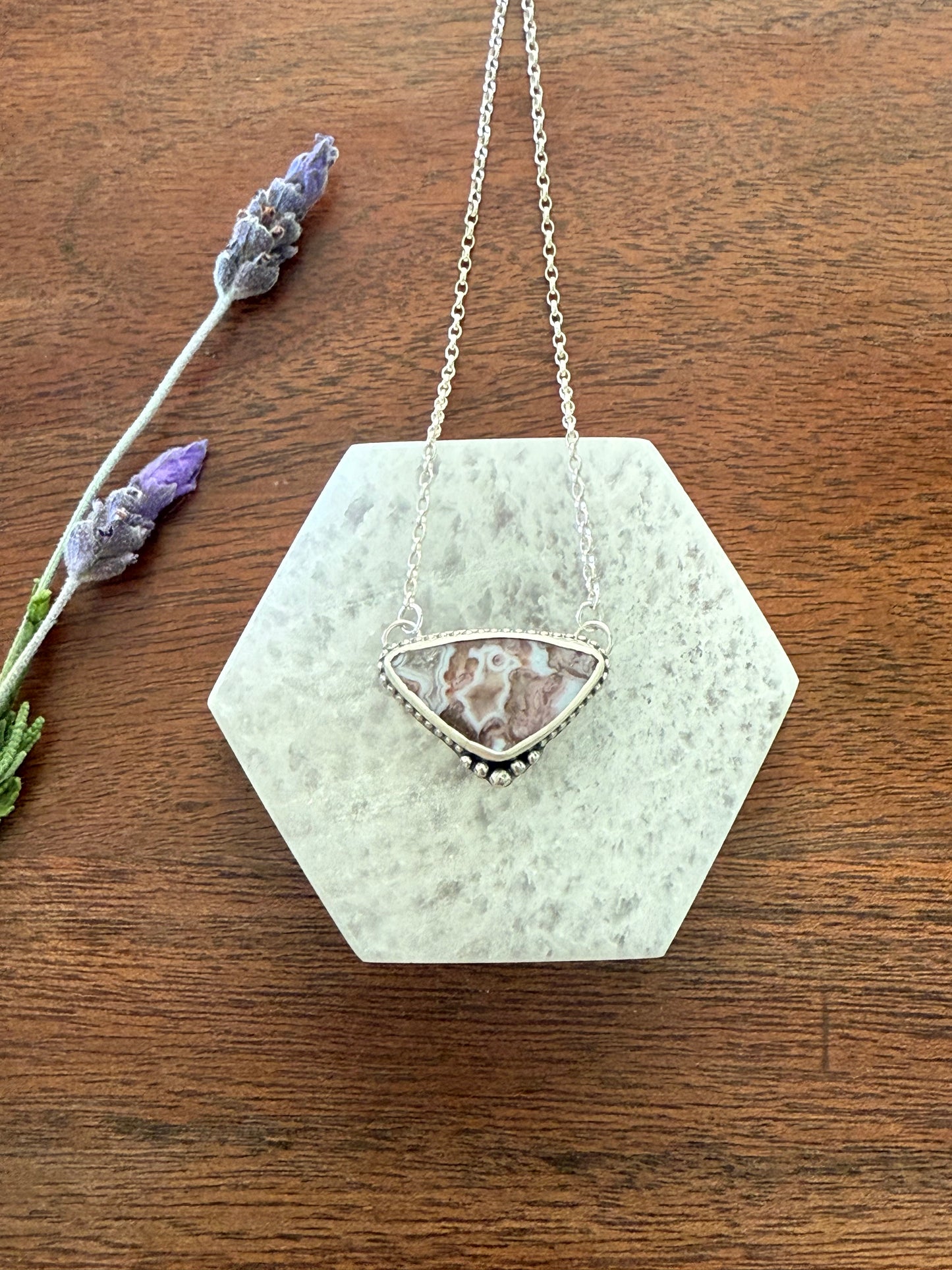 Purple Crazy Lace Agate Necklace