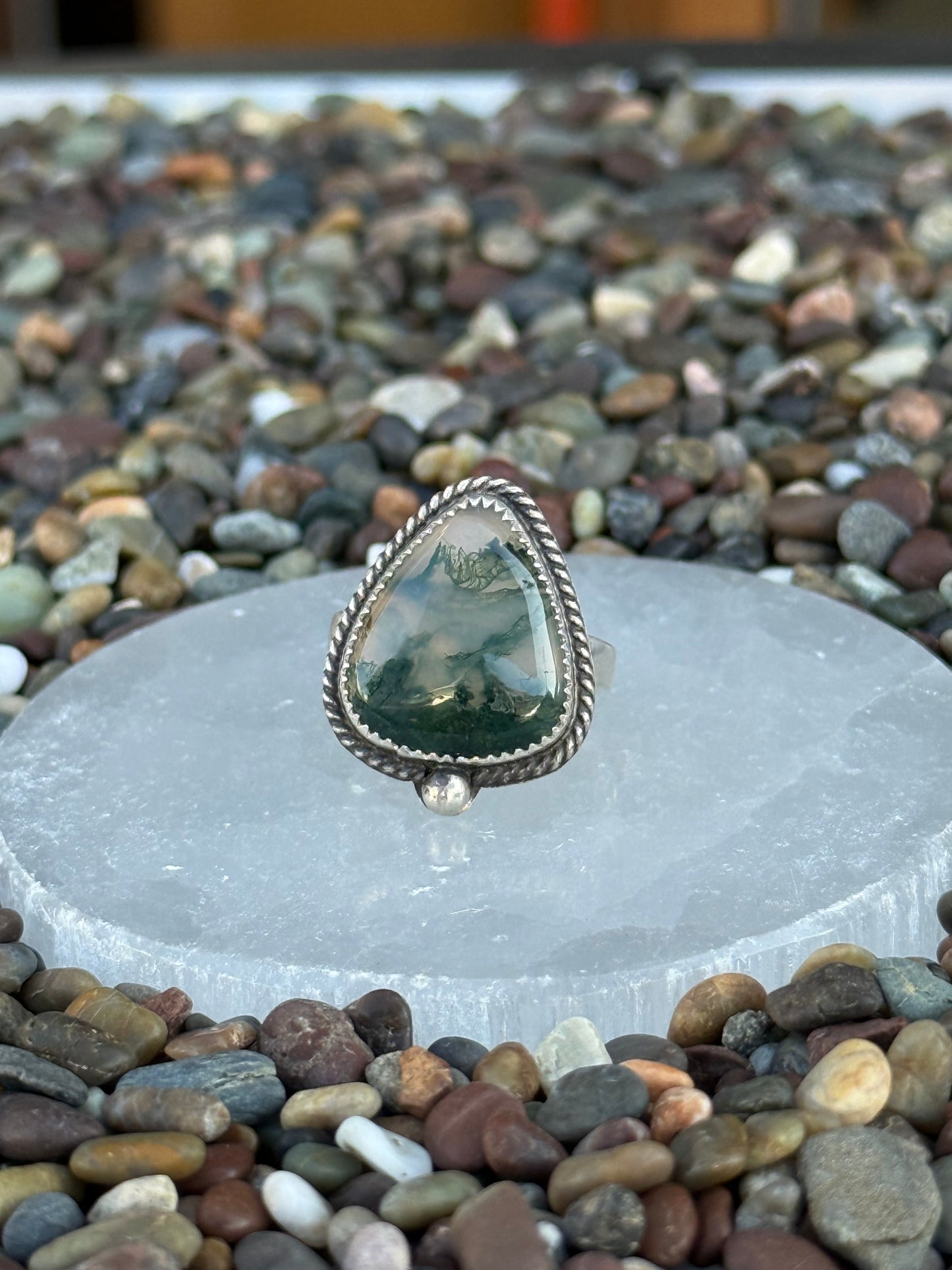 Moss Agate Ring | Size 6.5