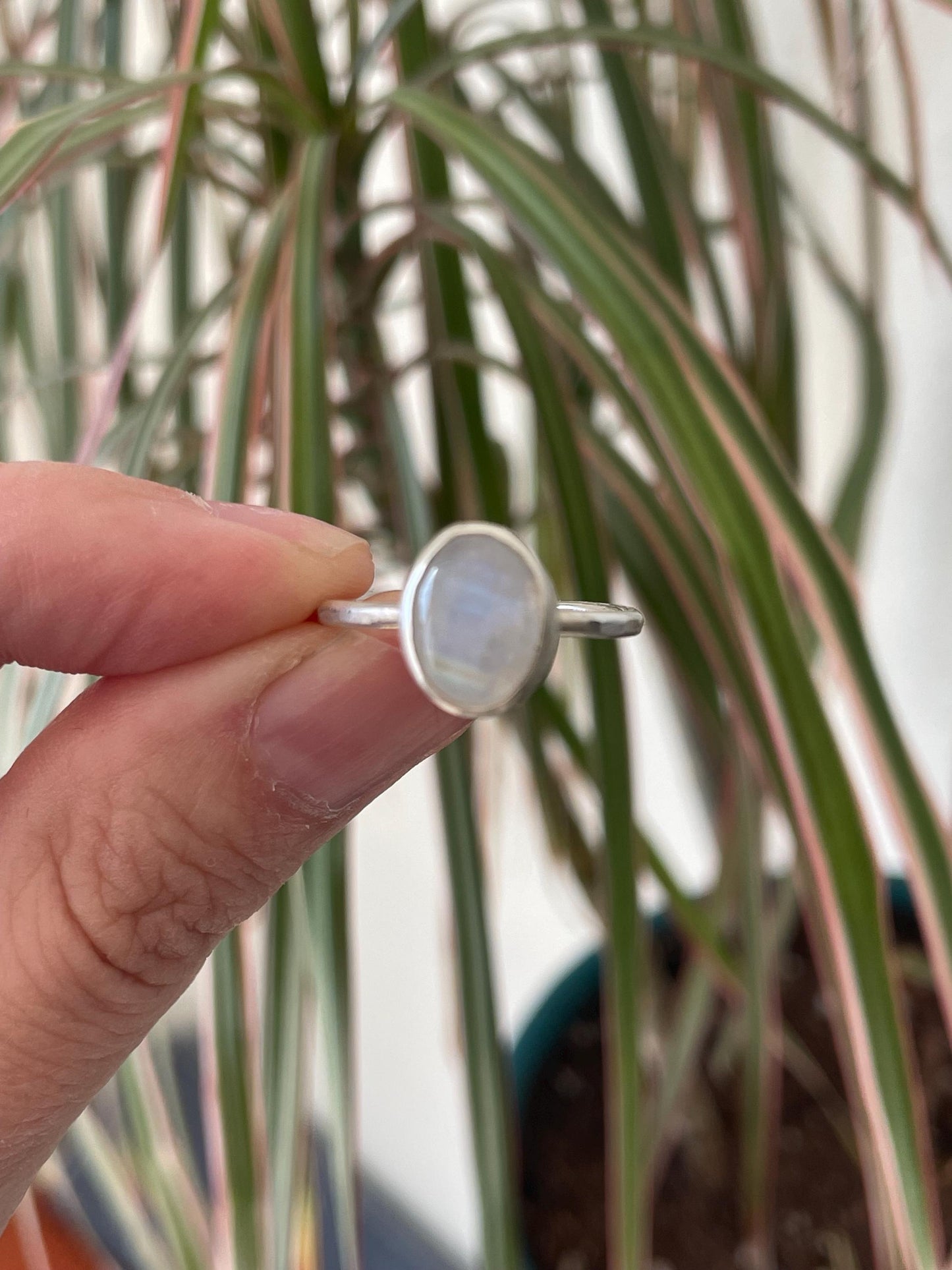 Rainbow Moonstone Ring | Size 7