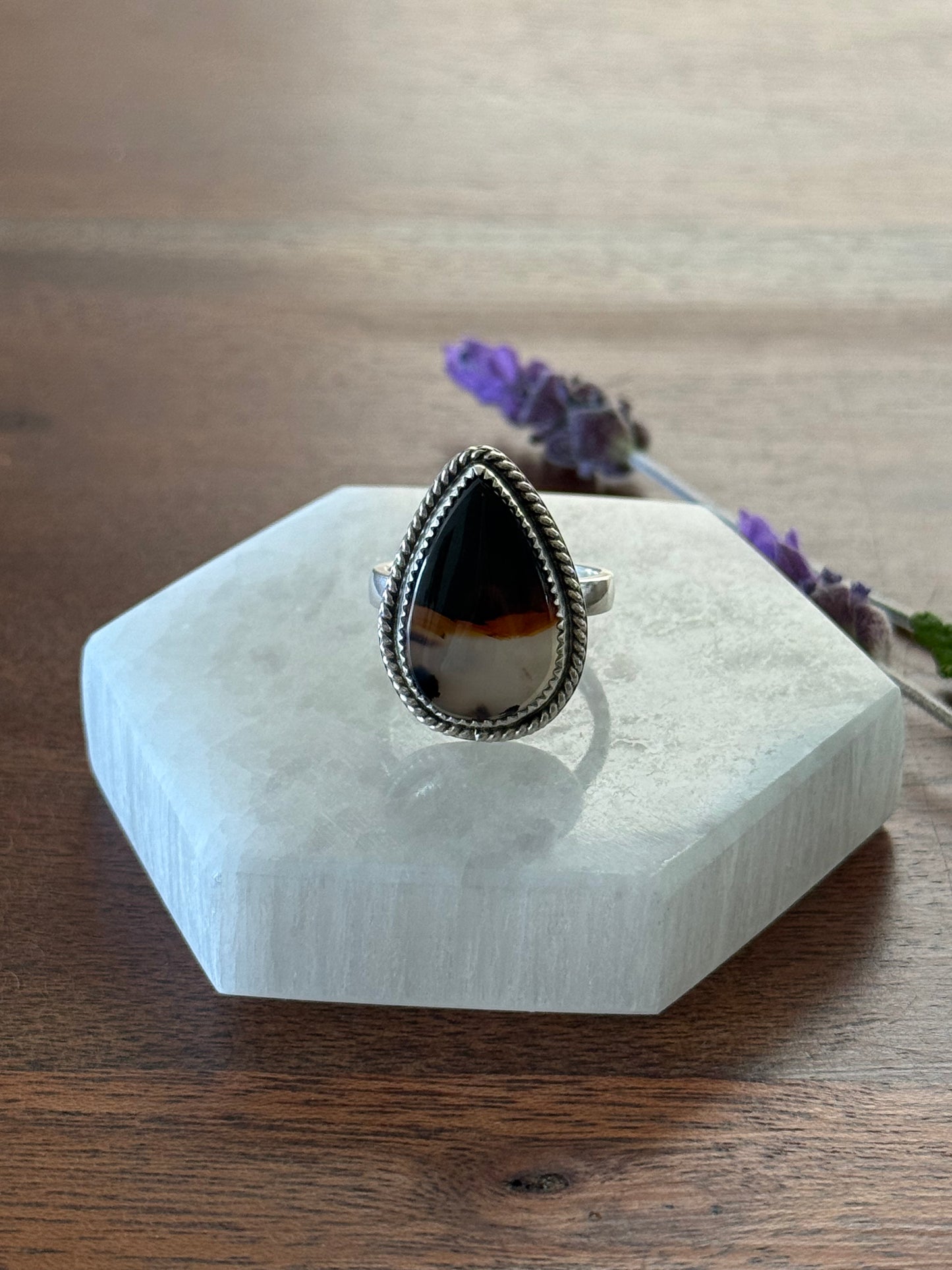Montana Agate Ring | Size 8