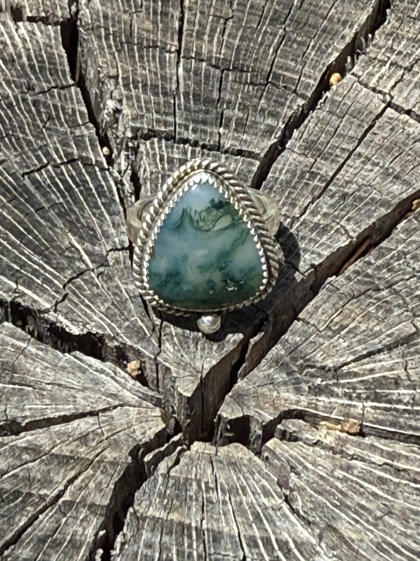 Moss Agate Ring | Size 6.5