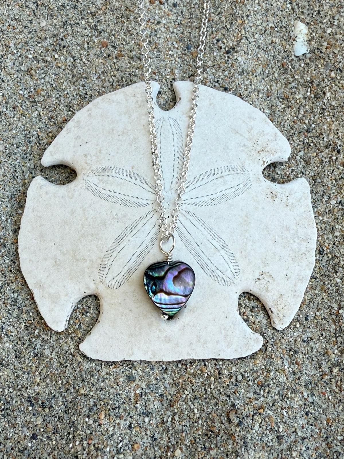 Abalone Shell Heart Necklace