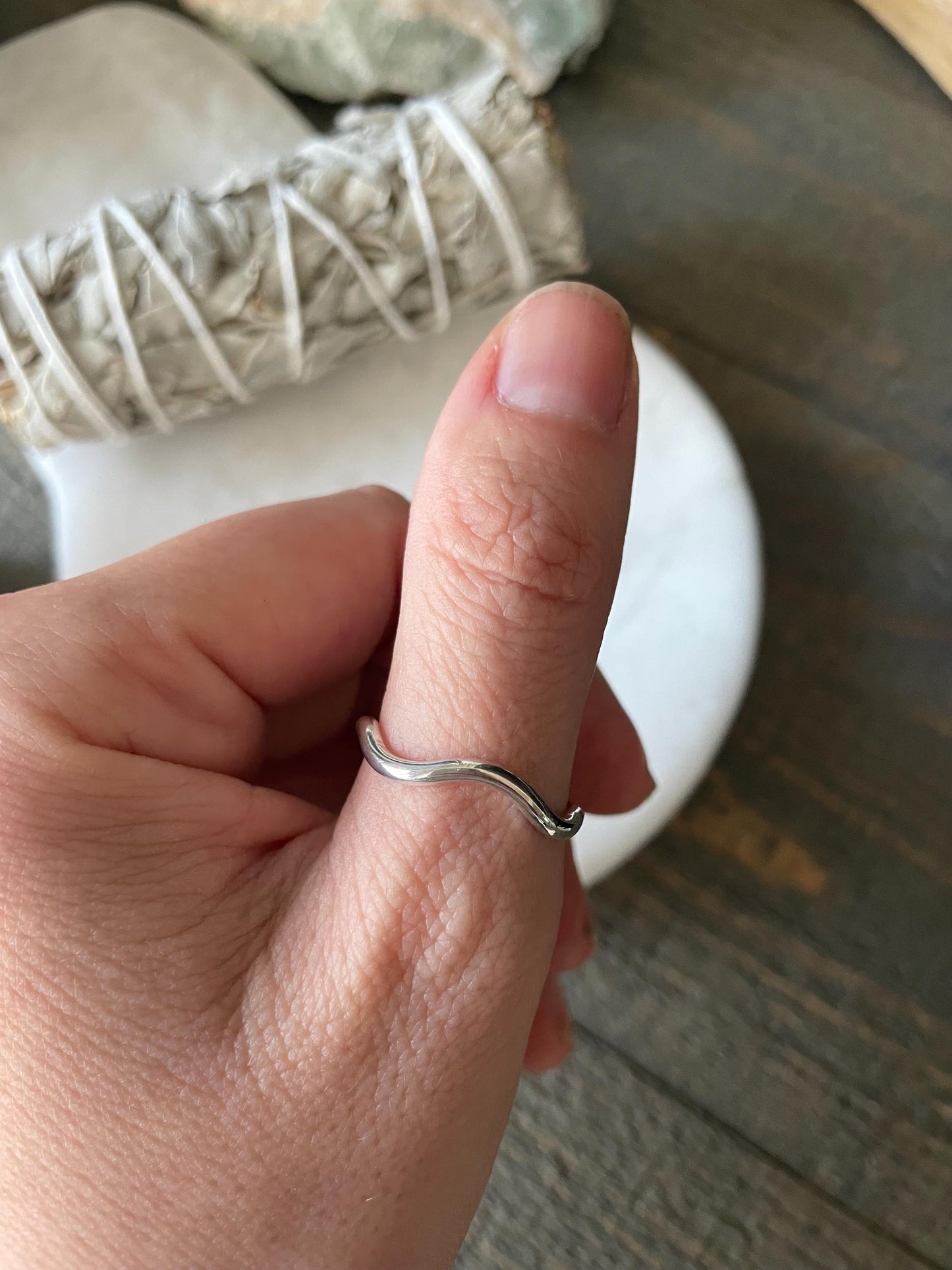 Chunky Sterling Silver Wavy Ring