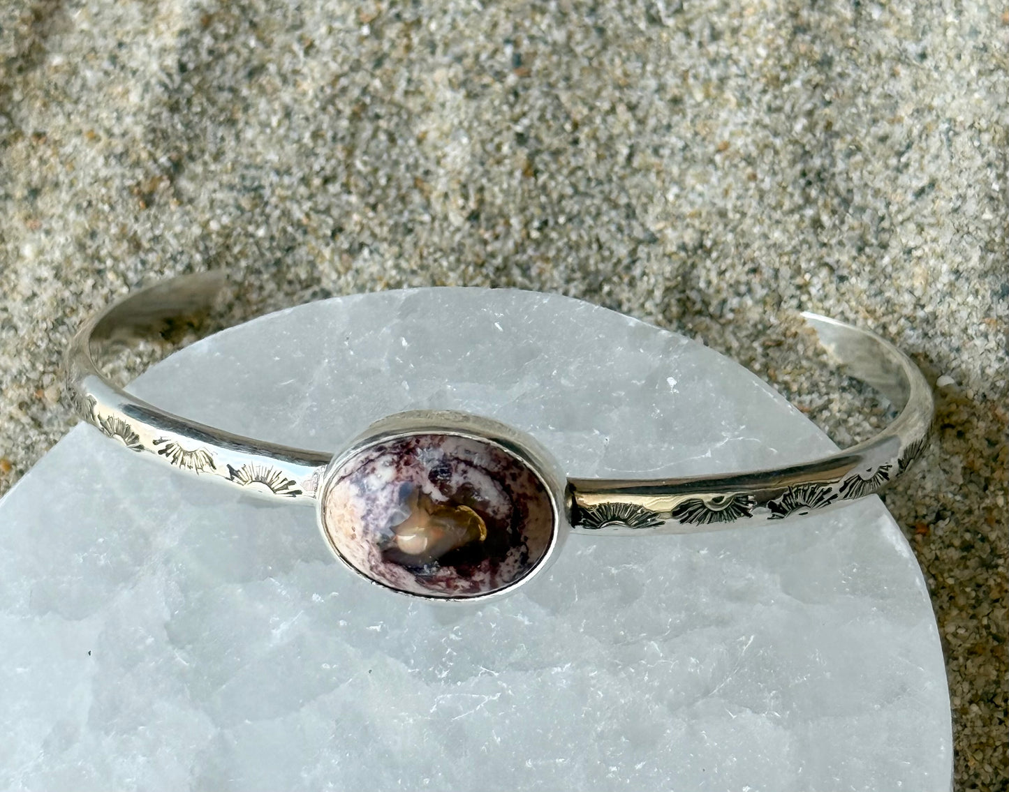 Mexican Fire Opal Cuff Bracelet