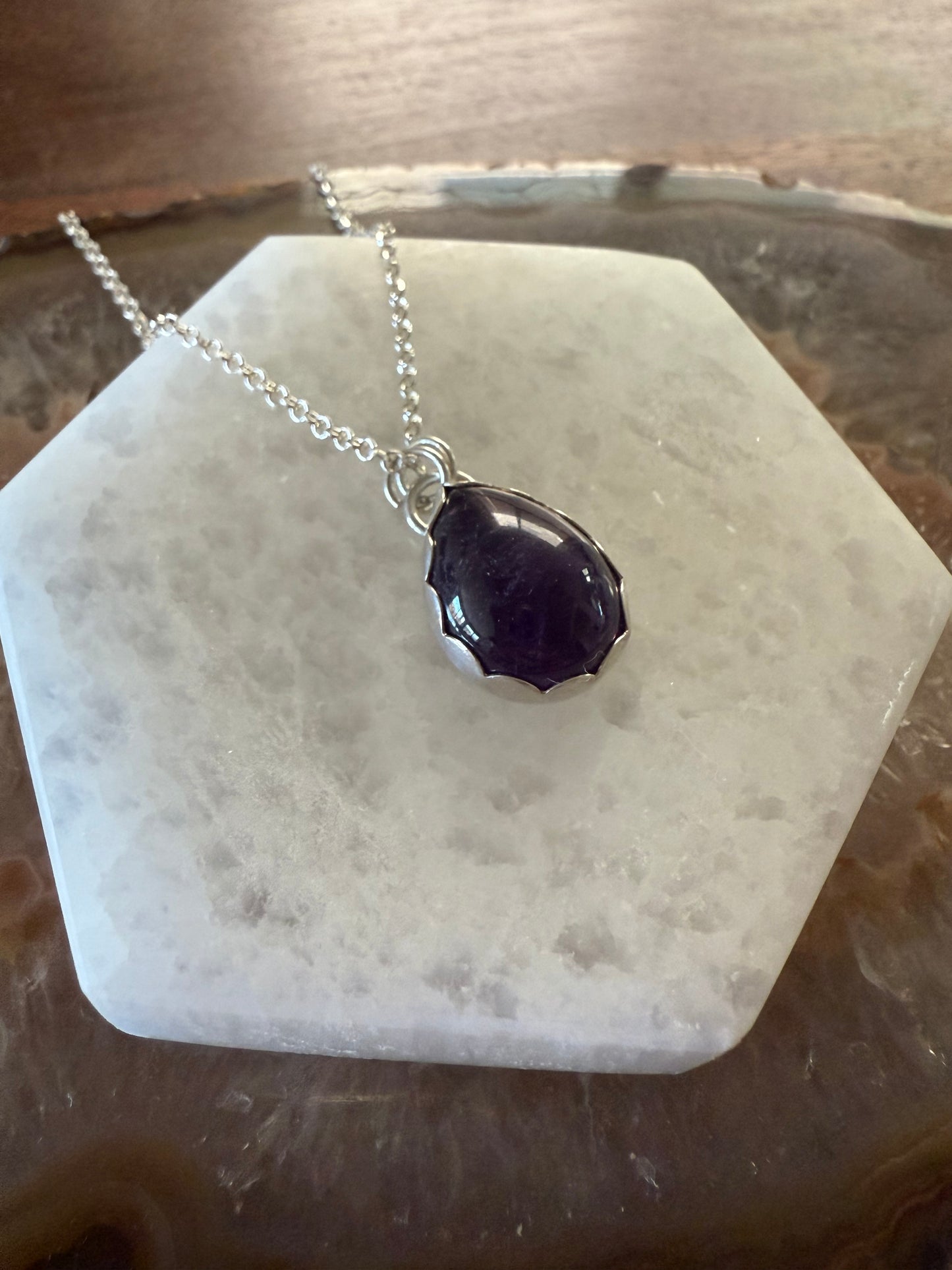 Teardrop Amethyst Pendant