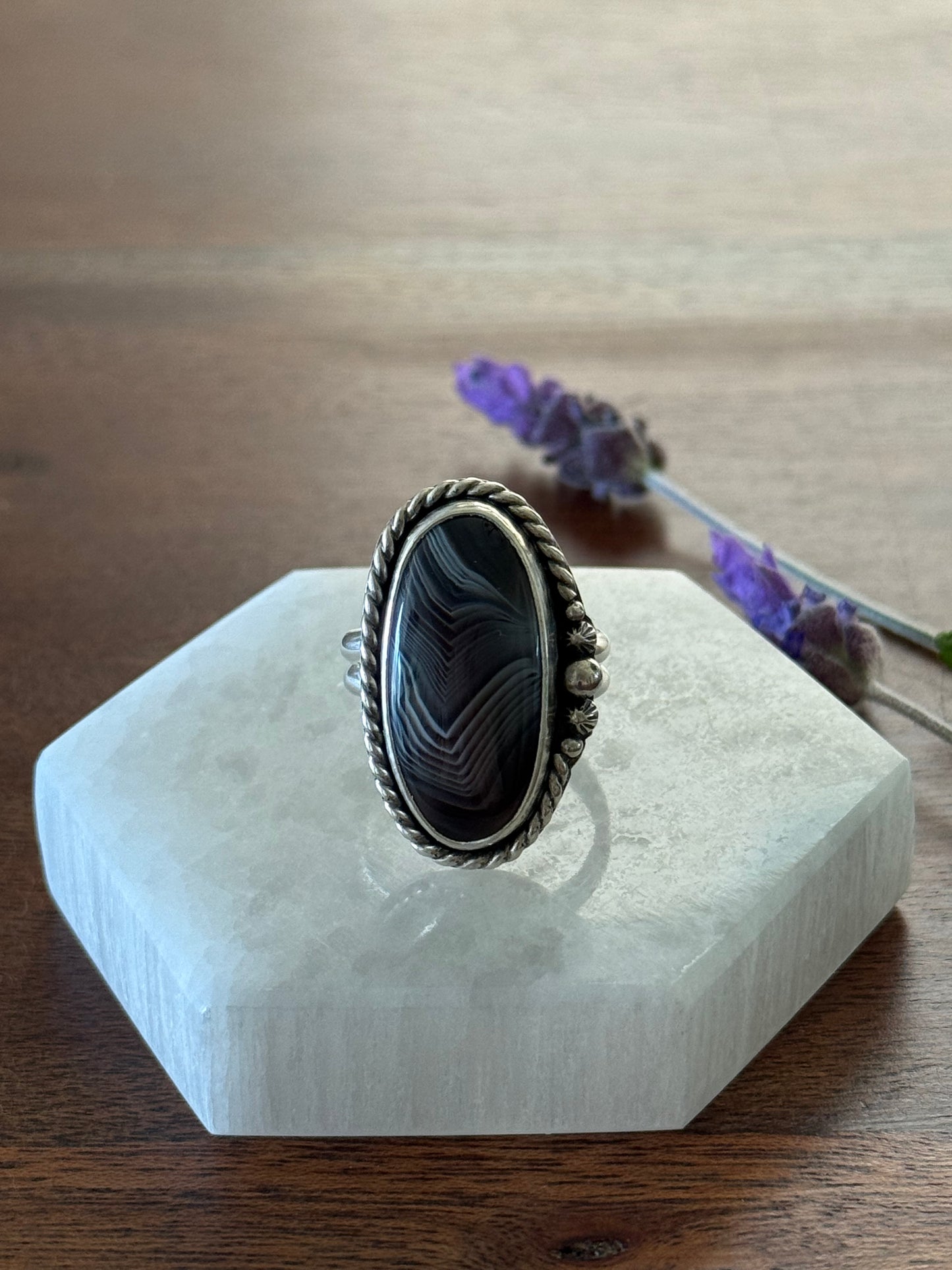Botswana Agate Ring | Size 9