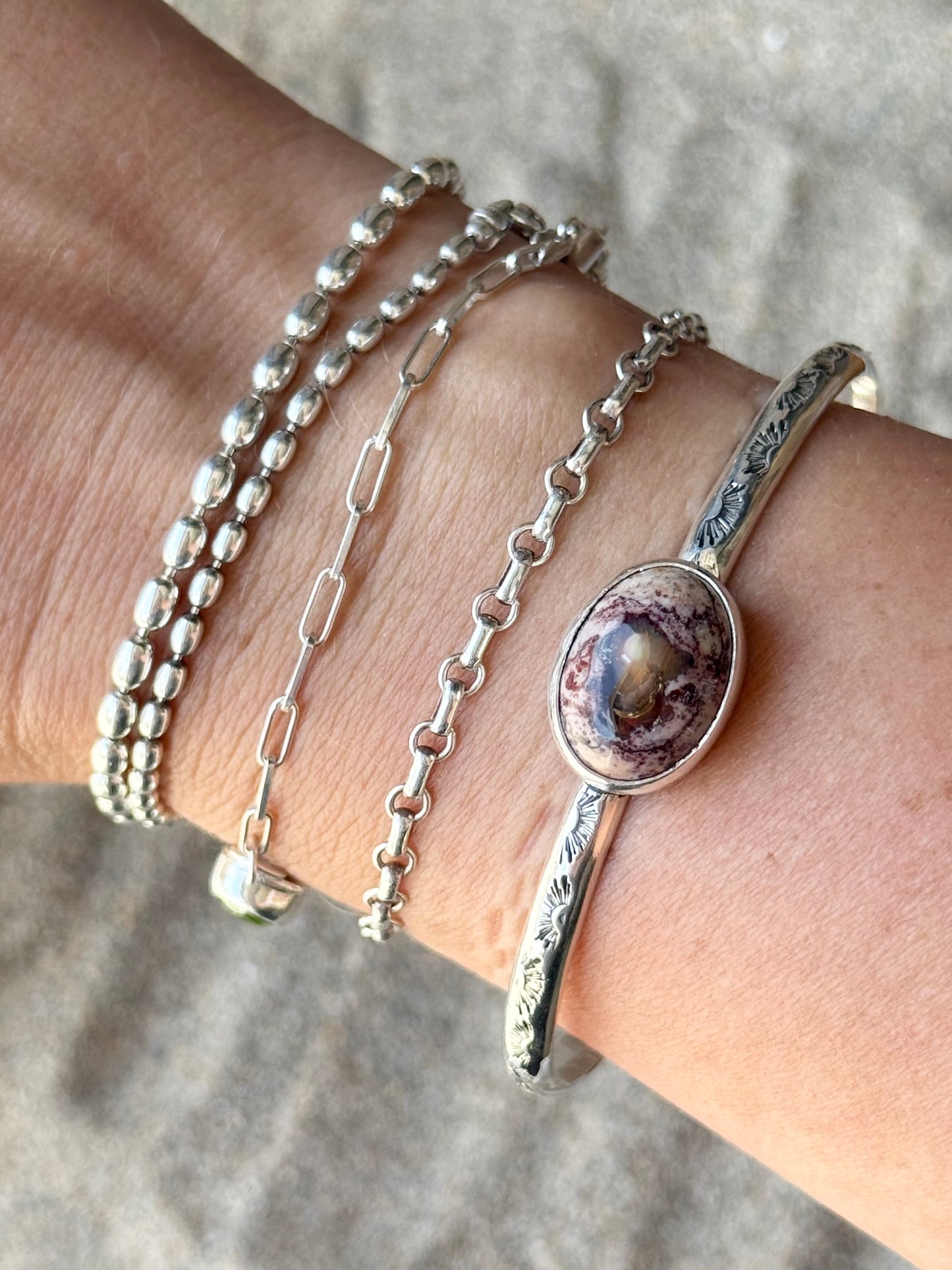 Mexican Fire Opal Cuff Bracelet