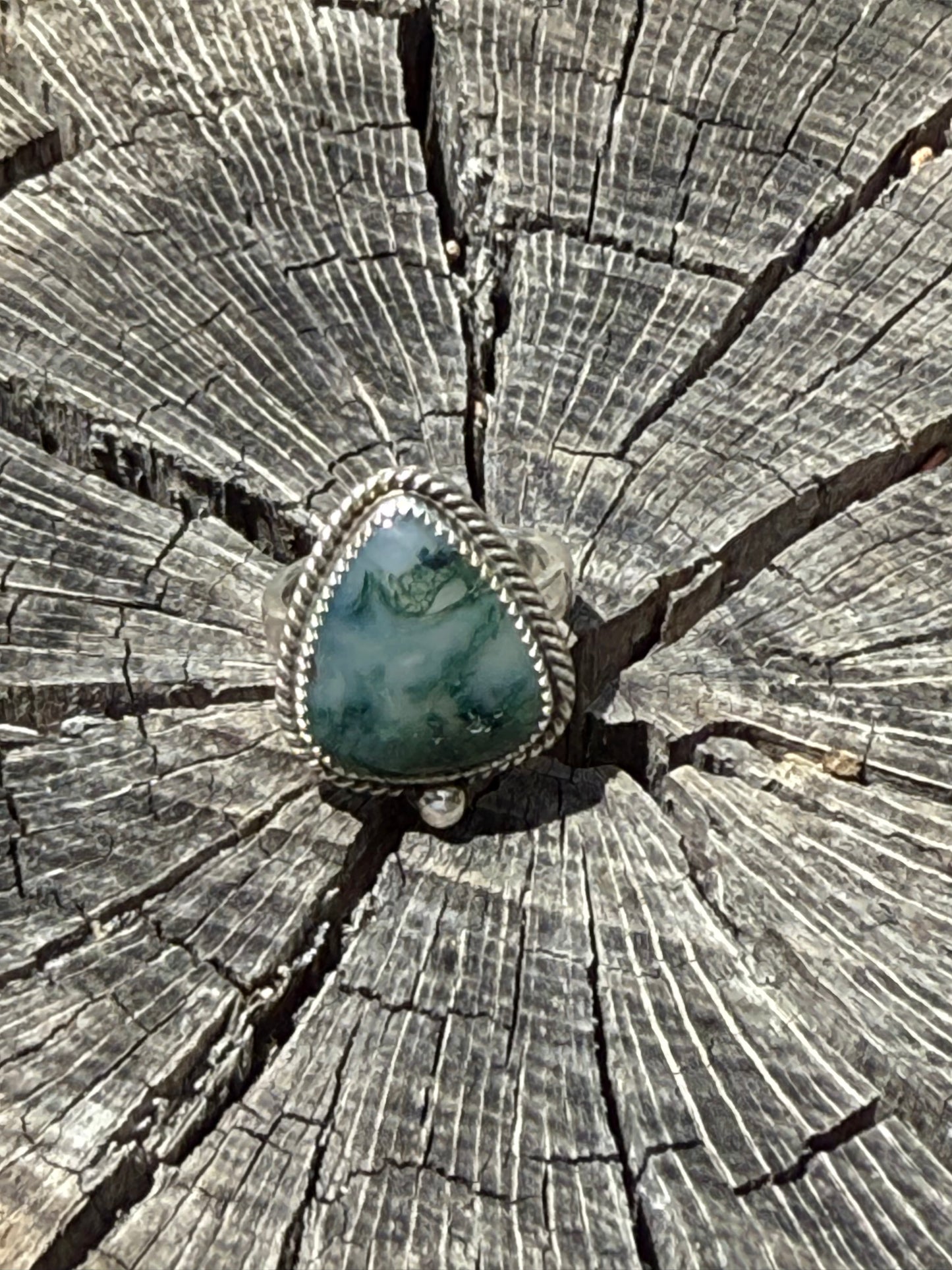 Moss Agate Ring | Size 6.5