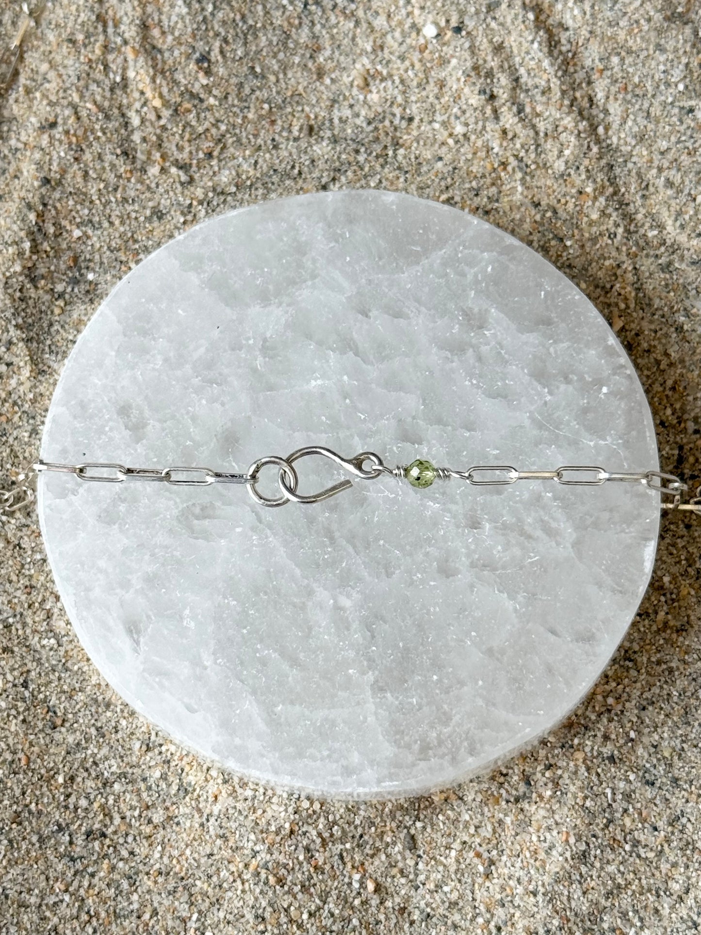 3 Stone Peridot Necklace