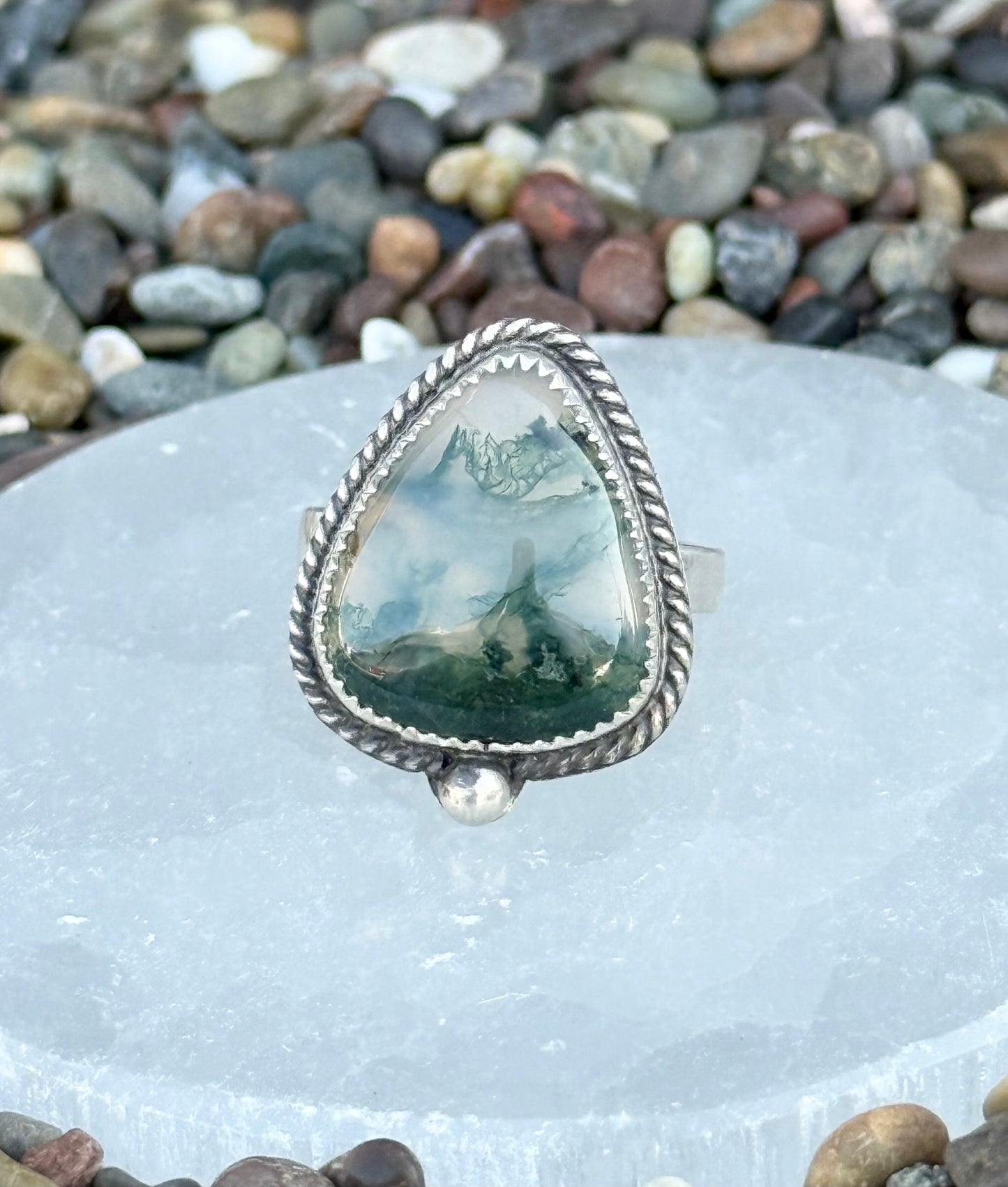Moss Agate Ring | Size 6.5