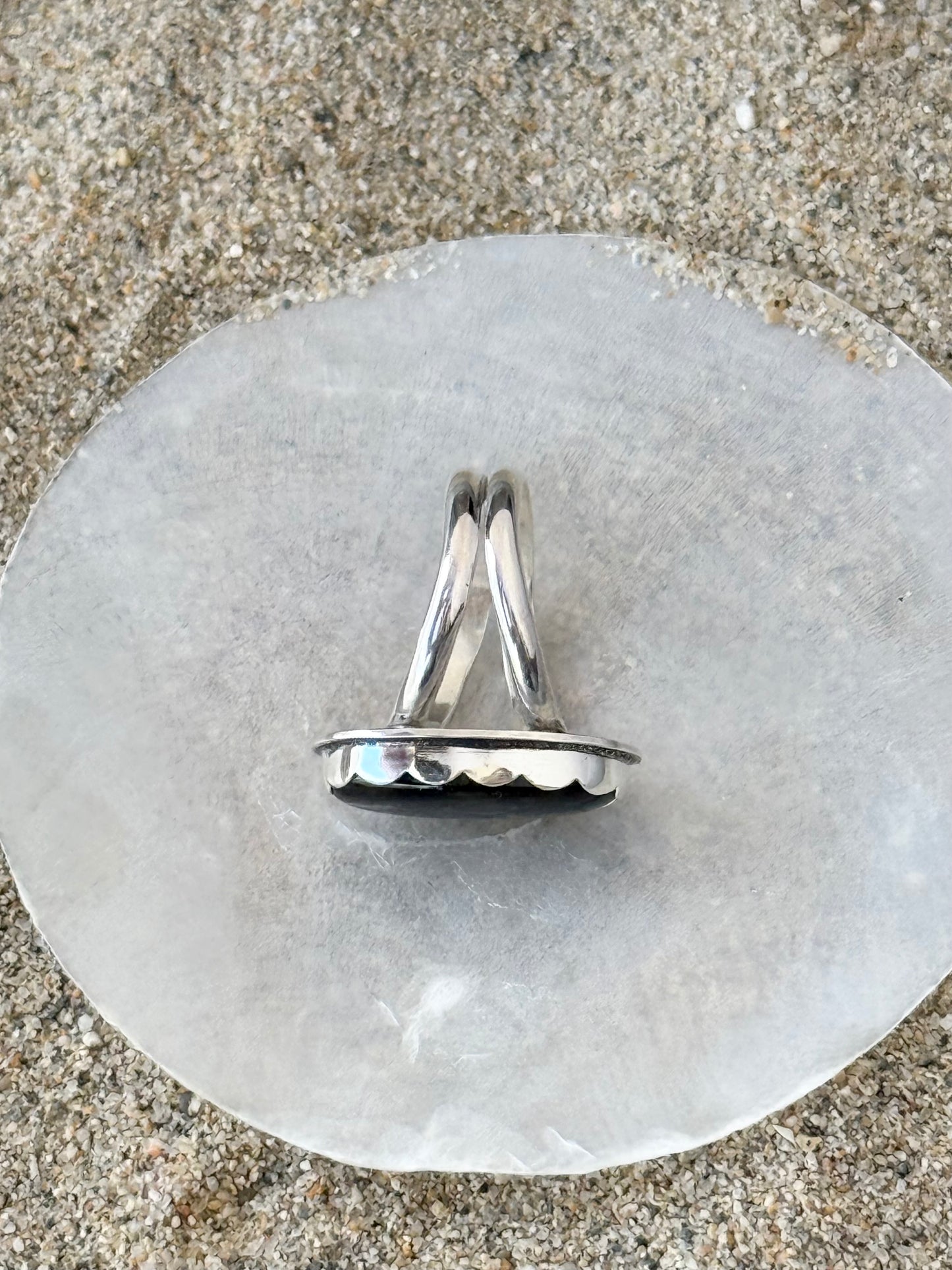 Split Band Labradorite Ring | Size 7.5