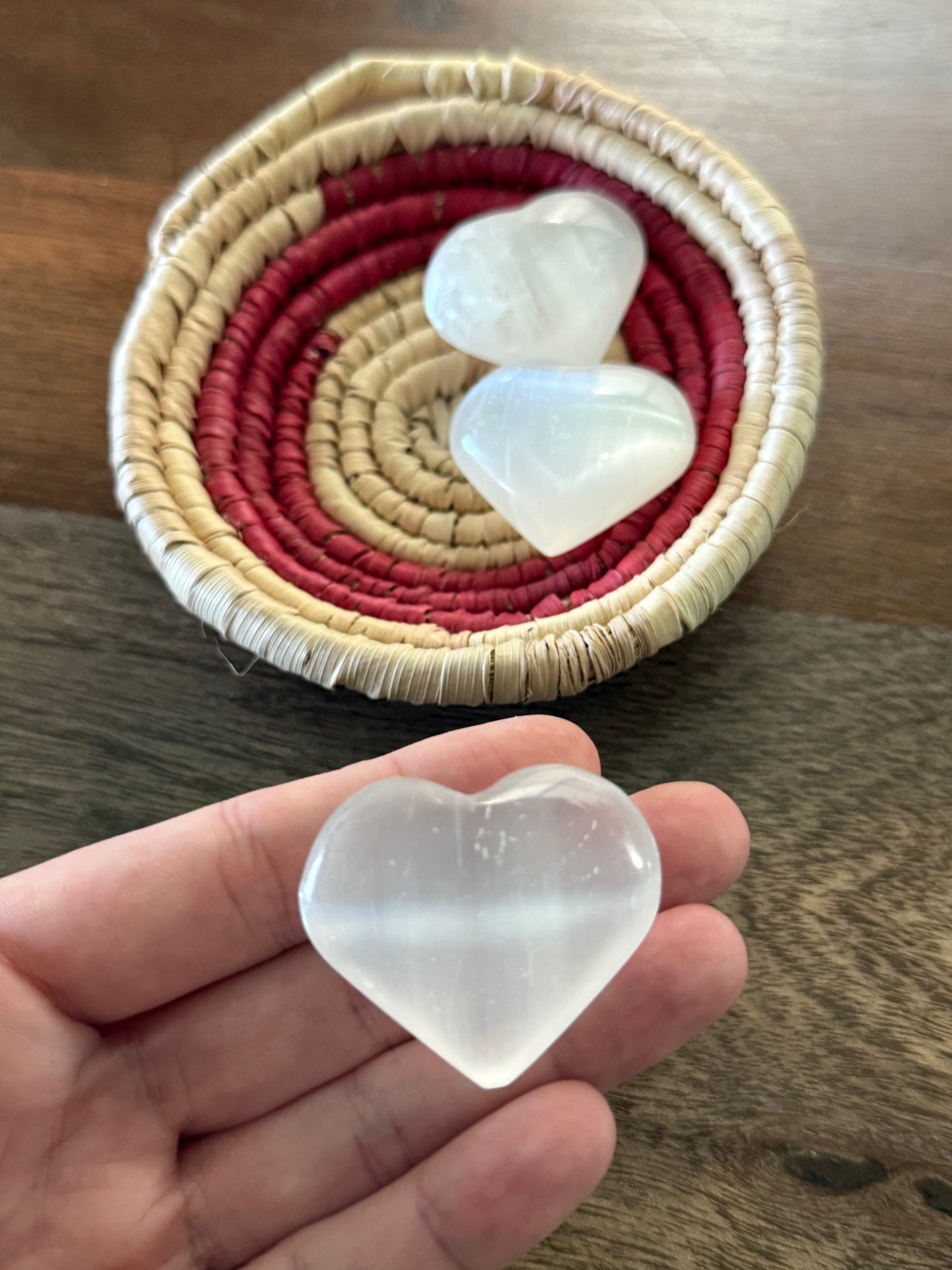 Selenite Heart - small