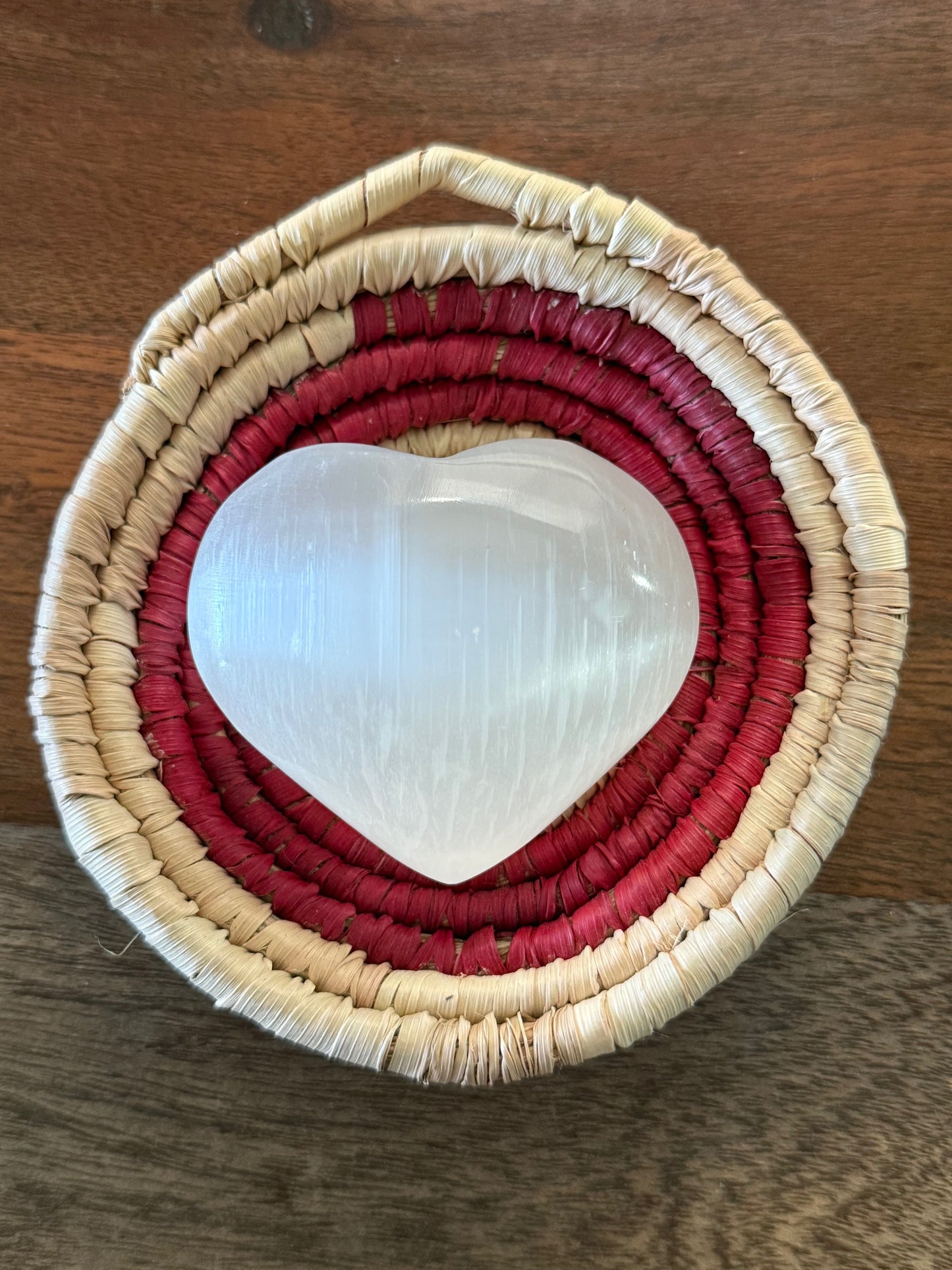Selenite Heart - medium
