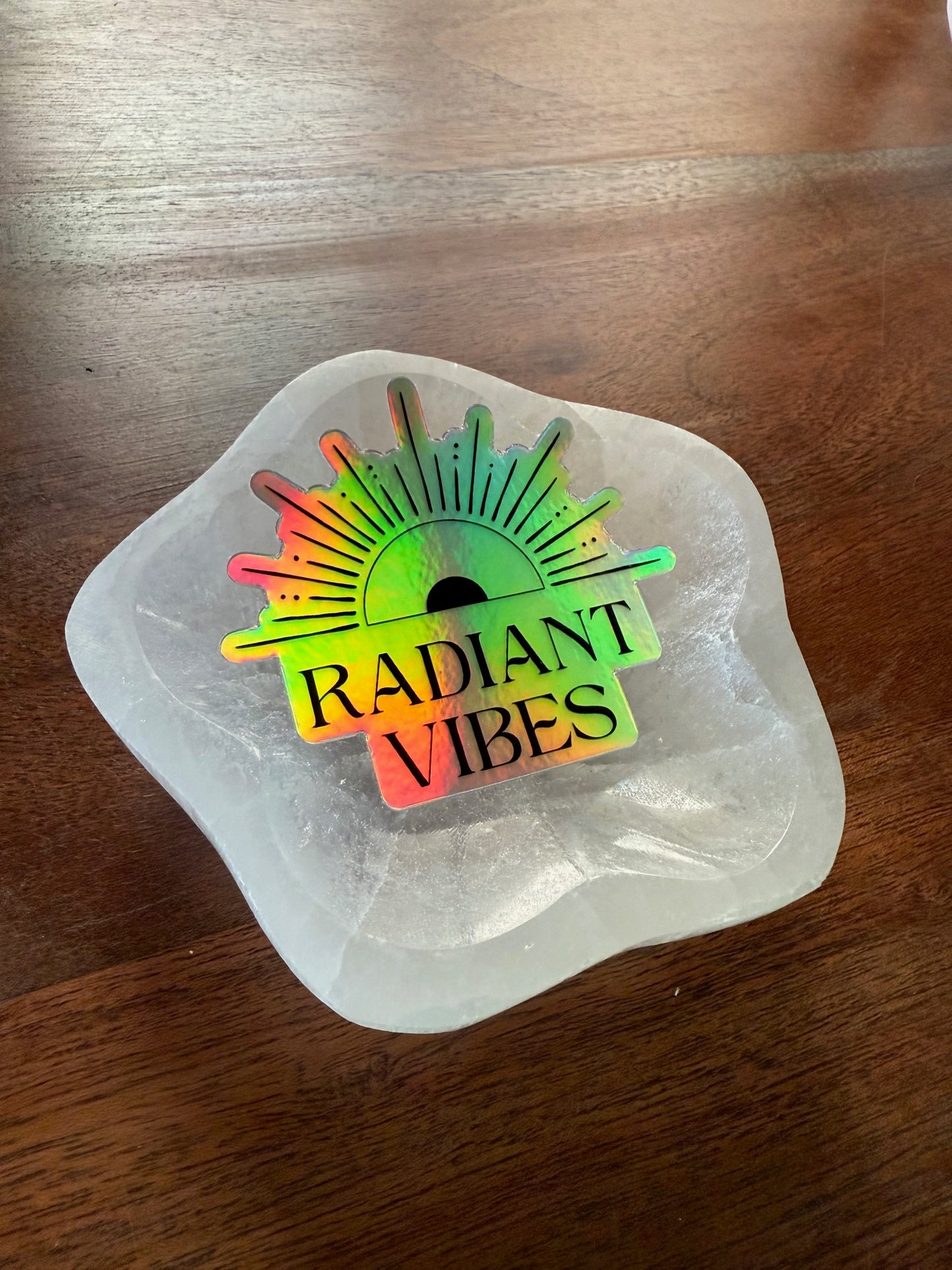 Radiant Vibes holographic sticker