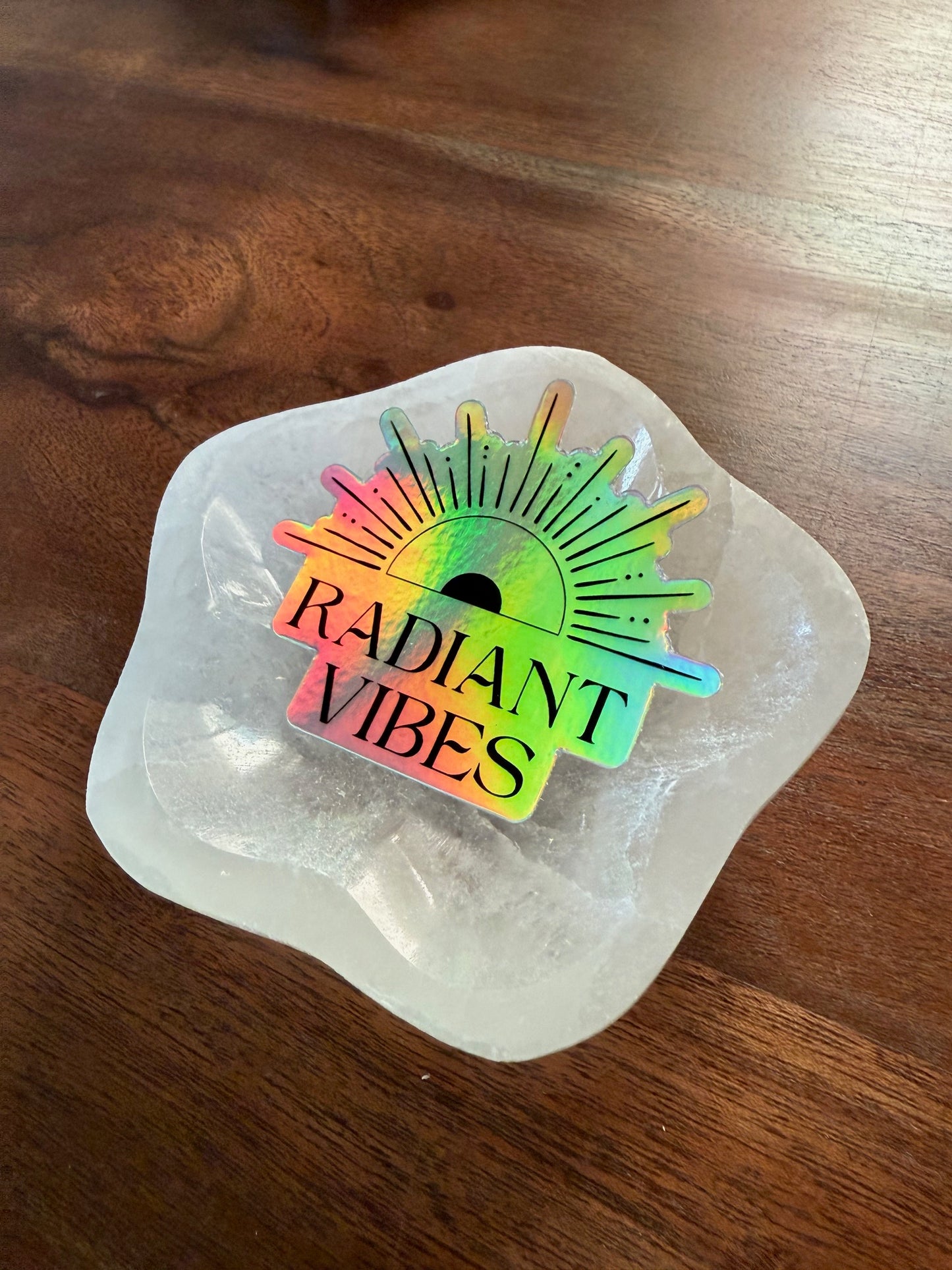 Radiant Vibes holographic sticker