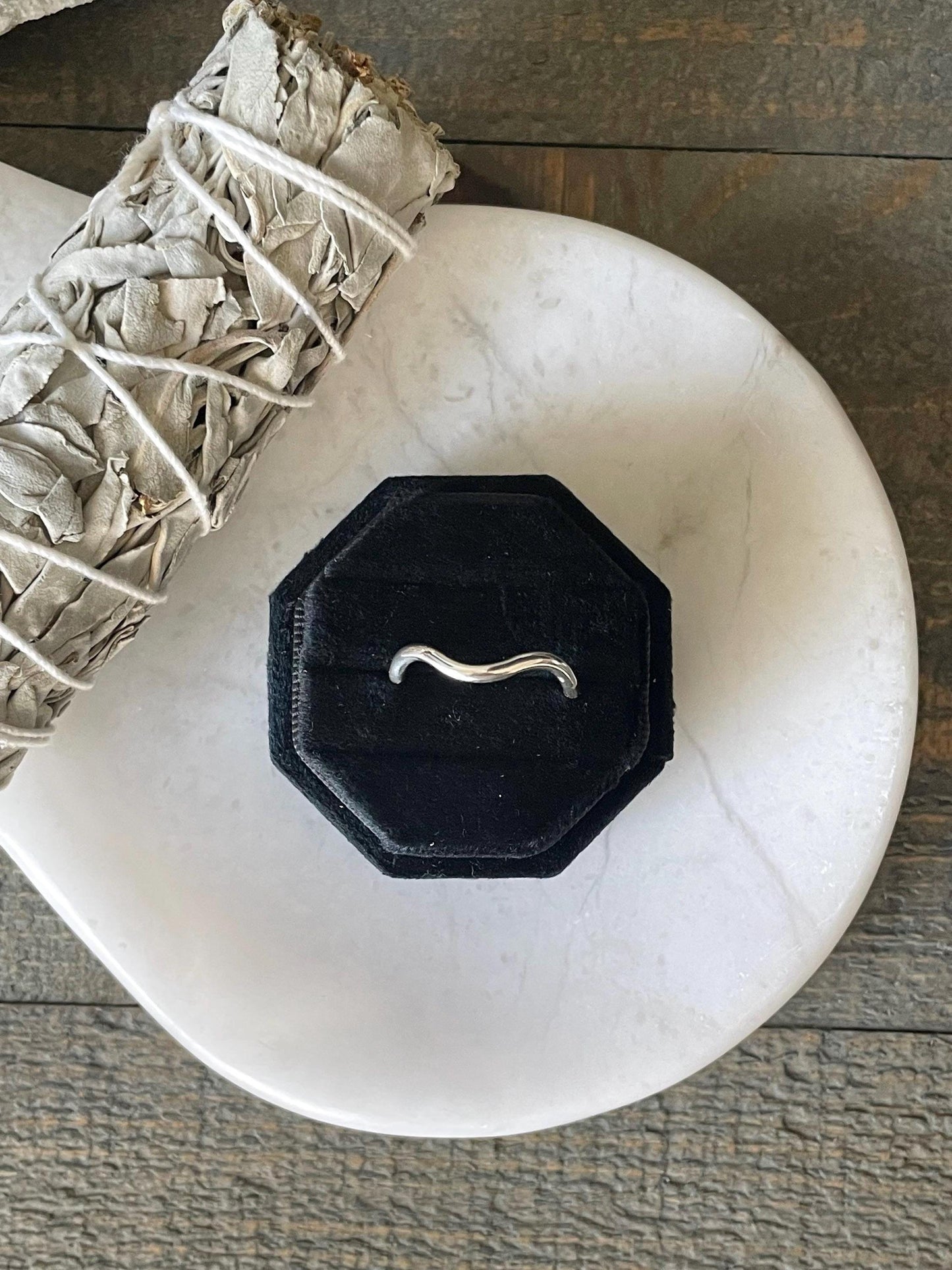 Chunky Sterling Silver Wavy Ring