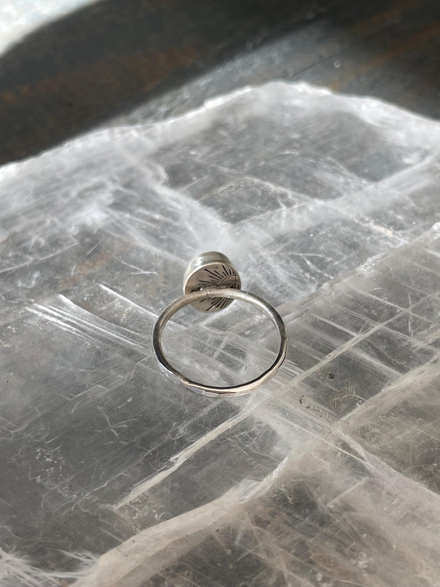Rainbow Moonstone Ring | Size 7