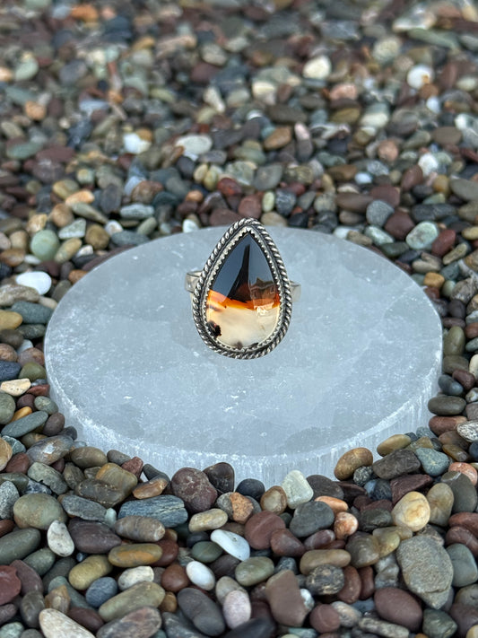 Montana Agate Ring | Size 8
