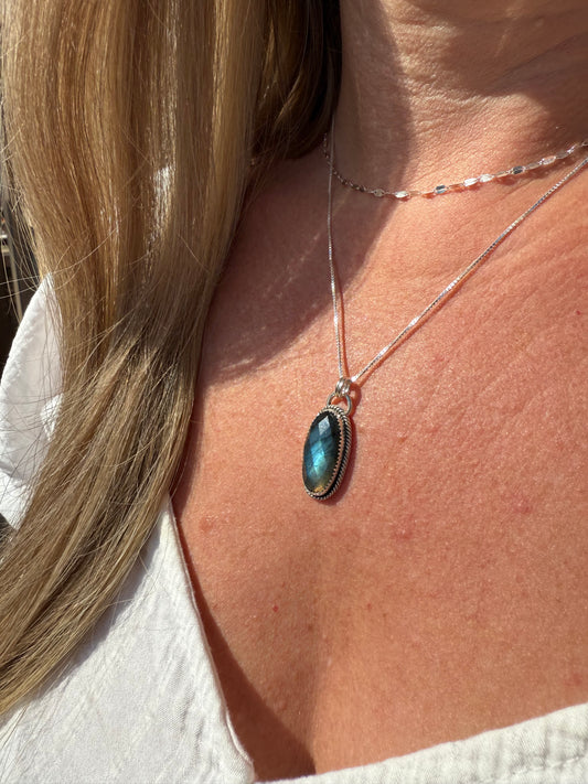 Faceted Labradorite Necklace