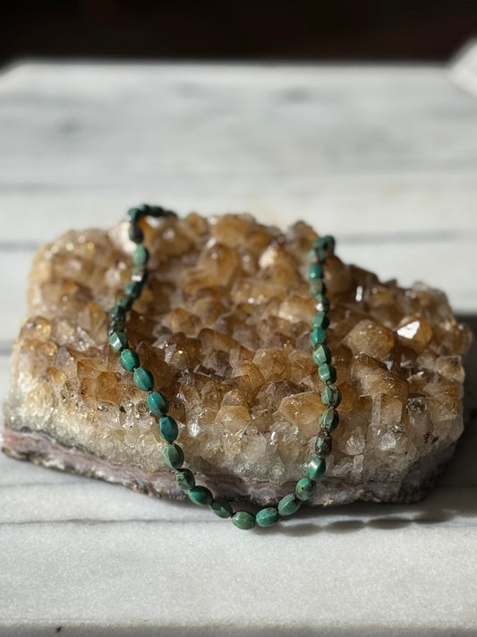 Hand Knotted Turquoise Bead Necklace