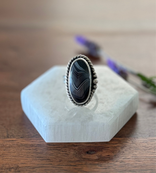 Botswana Agate Ring | Size 9