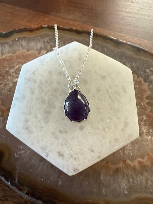 Teardrop Amethyst Pendant