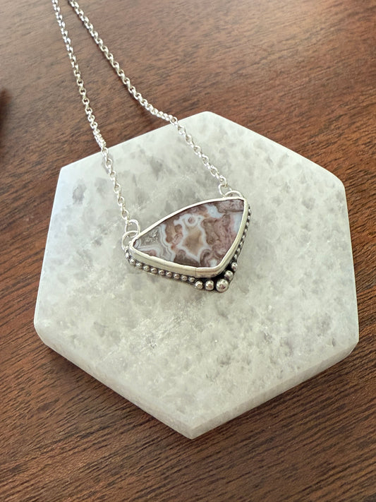 Purple Crazy Lace Agate Necklace
