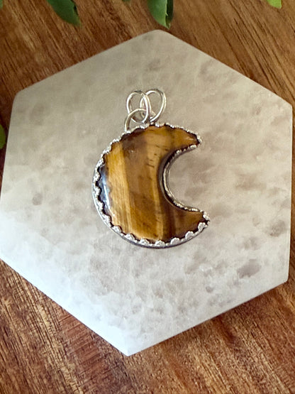 Tigers Eye Moon Necklace