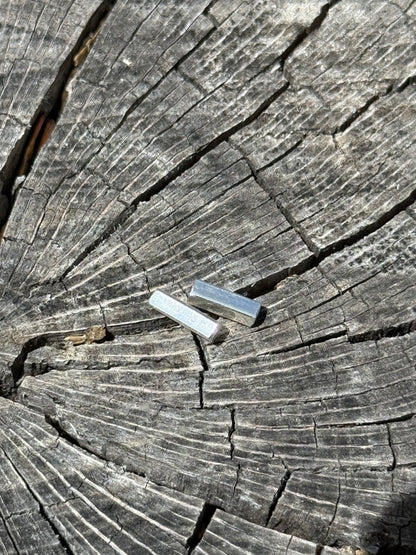 Sterling Silver Bar Stud Earrings