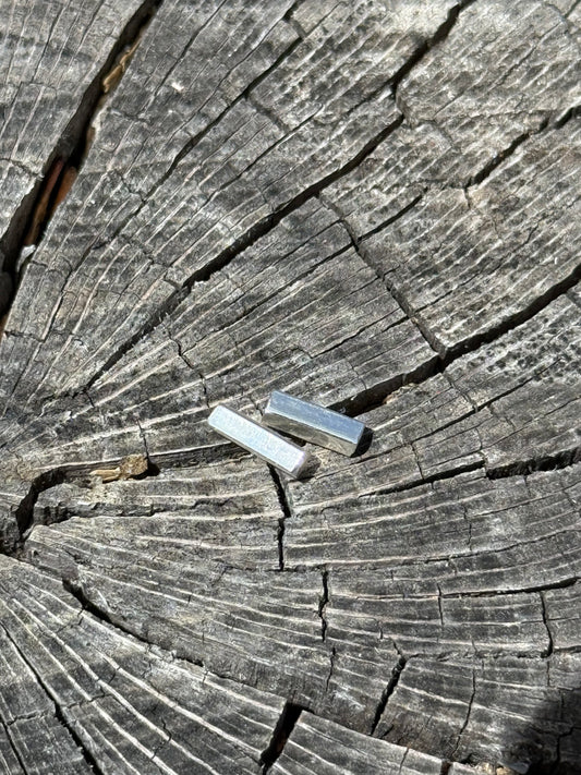 Sterling Silver Bar Stud Earrings