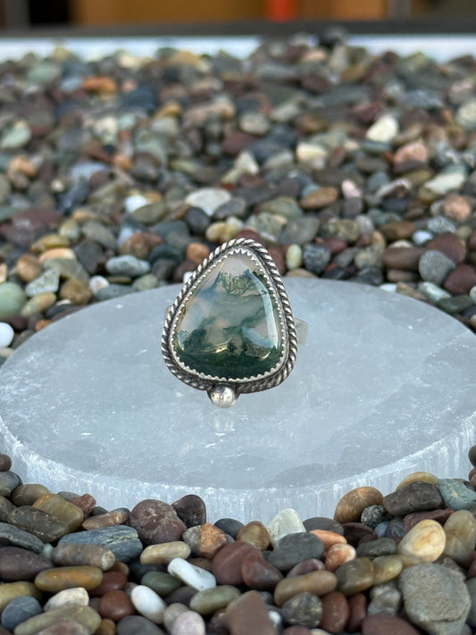 Moss Agate Ring | Size 6.5
