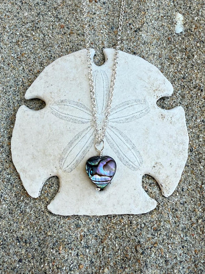 Abalone Shell Heart Necklace
