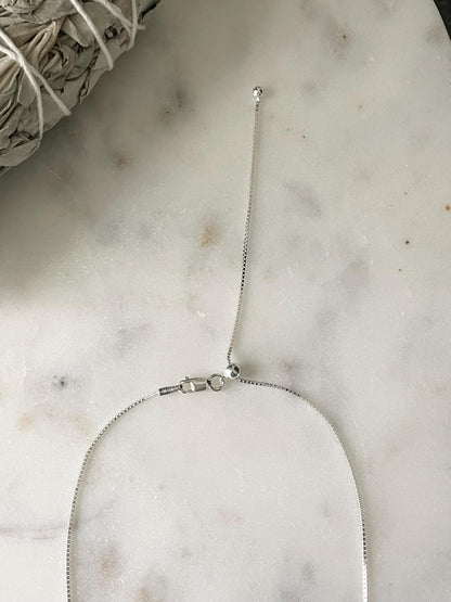 Adjustable Sterling Silver Box Chain | Adjusts up to 24 inches