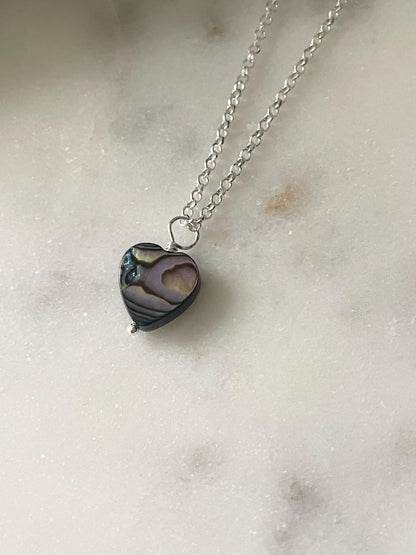 Abalone Shell Heart Necklace