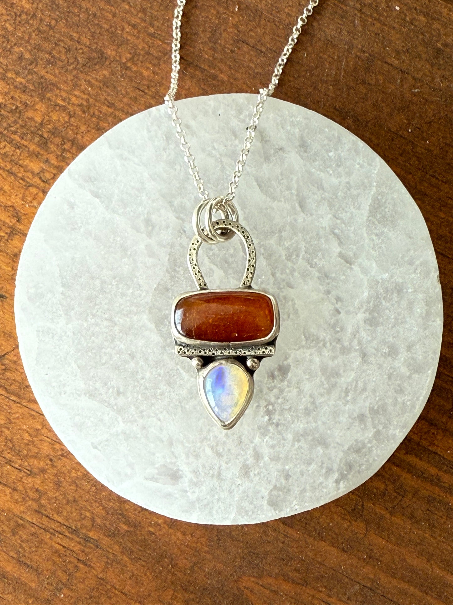 Orange Kyanite & Ethiopian Opal Necklace