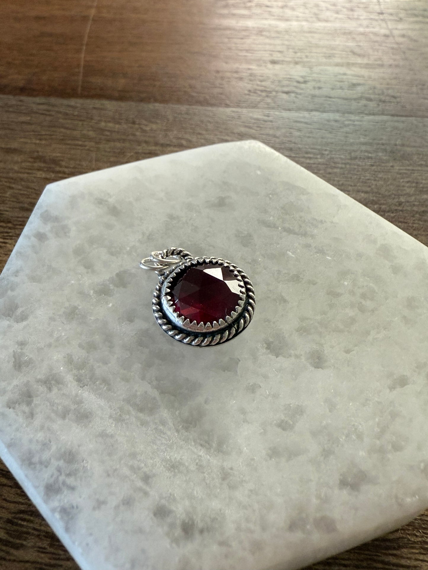 Radiant Sun Garnet Pendant