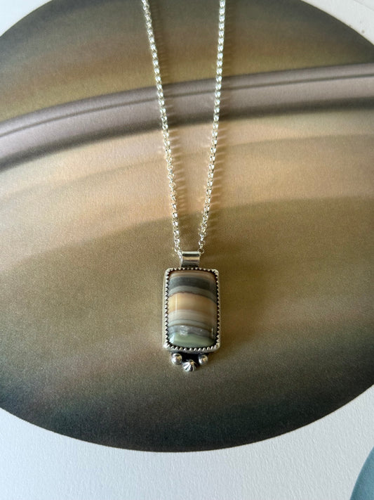 Saturn Necklace | Growth & Discipline Jewelry | Handmade Sterling Silver Pendant | Spiritual Strength Jewelry | Celestial Gift