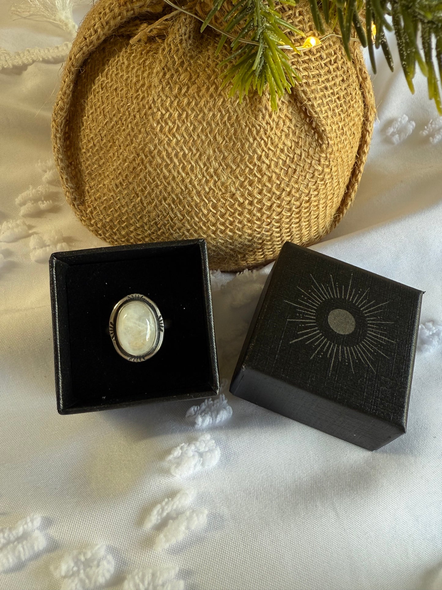 Rainbow Moonstone Ring | Size 5.5