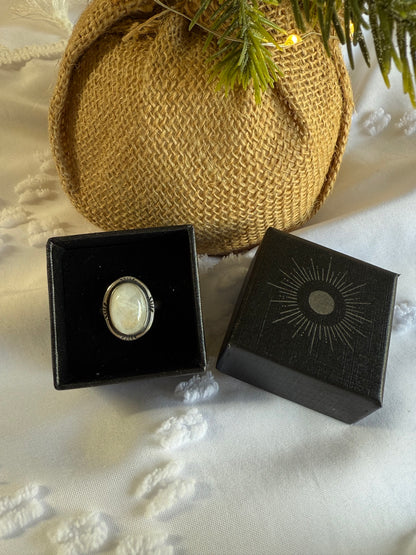 Rainbow Moonstone Ring | Size 5.5