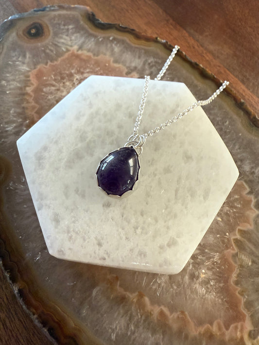 Teardrop Amethyst Pendant