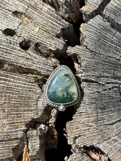 Moss Agate Ring | Size 6.5