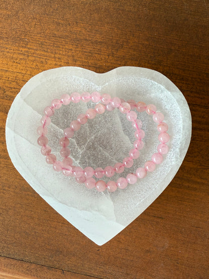 Rose Quartz Bead Bracelet
