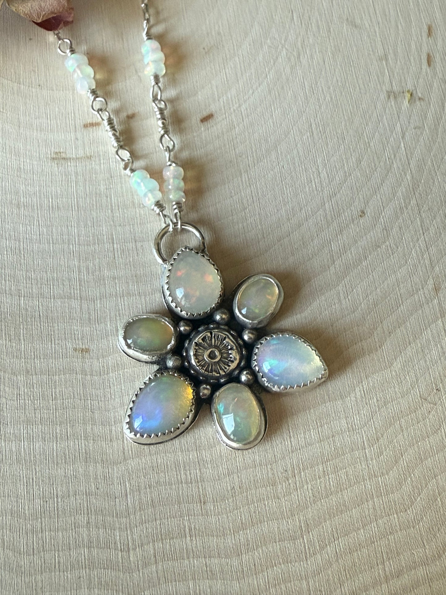 Equinox Bloom Necklace - One of a Kind Ethiopian Opal