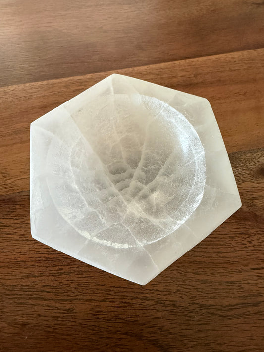 Hexagon Selenite Charging Dish