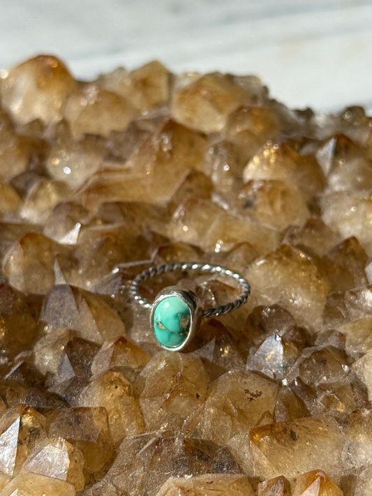 Oval Turquoise Ring | Made to Order in Your Size and Select Your Stone