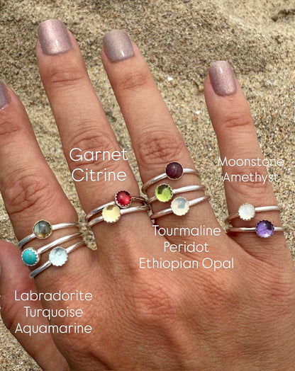 Dainty Gemstone Ring