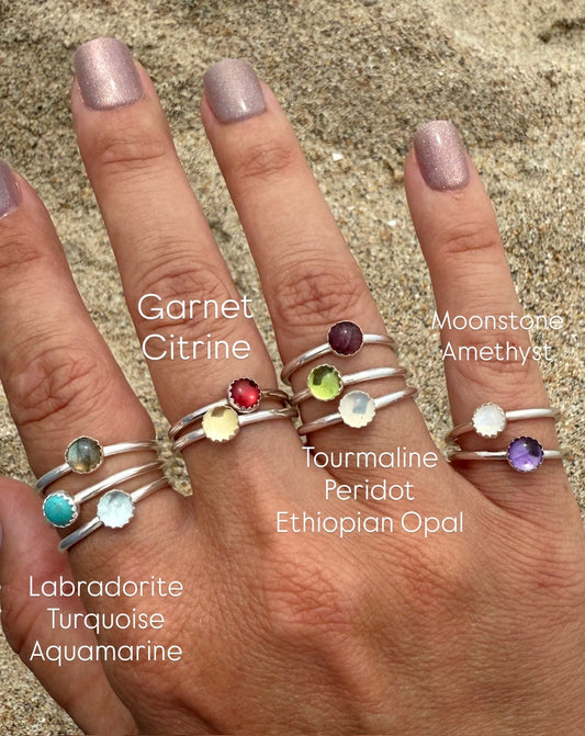 Dainty Gemstone Ring