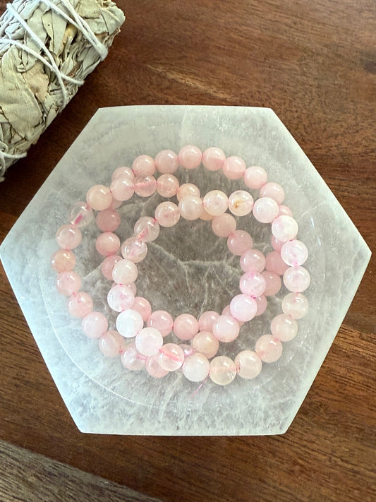 Rose Quartz Bead Bracelet