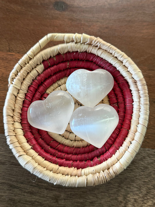 Selenite Heart - small